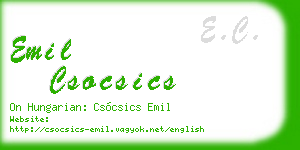 emil csocsics business card